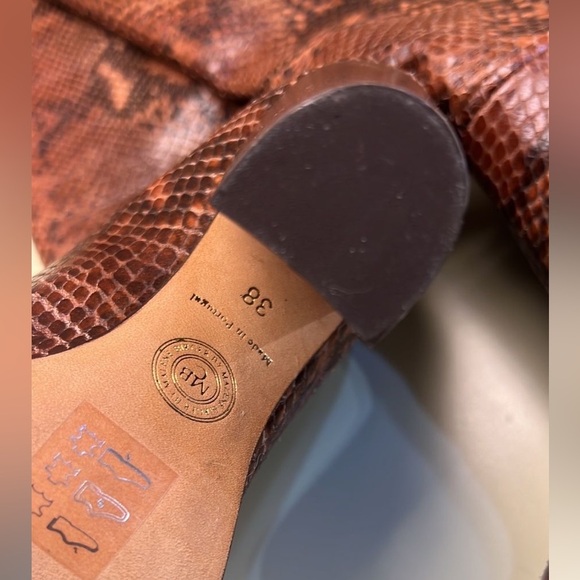 By Malene Birger Brown Heeled Boots Snakeskin Pattern - Picture 2 of 6